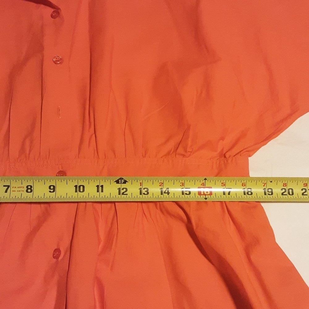 GOOD TIME USA 100% COTONN Elegant Orange Midi Dress Size 2XL. - Picture 6 of 8